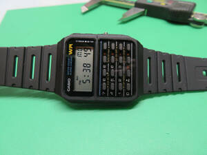 Mens casio digital calculator wrist watch 24mm tank case ca-53w 3208 vintage 海外 即決