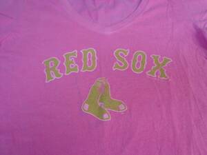 Soft As A Grape Pink Boston Red Sox MLB Baseball T-Shirt Small T7 海外 即決