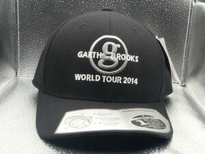 Garth Brooks World Tour 2014 V-Strap 110 Yupoong Hat Cap Sticker NWT Tags Black 海外 即決