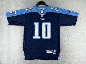 Tennessee Titans Football Jersey Adult Medium Blue Reebok #10 Vince Young Sewn 海外 即決