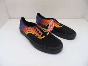 バンズ Men's 500714 Authentic Refract Rainbow Skate Shoe Black レッド Orange 12M 海外 即決