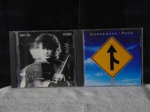 Jimmy Page lot 2 CDs Outrider + Coverdale Page 海外 即決