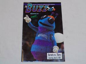 Charlotte Hornets The Buzz Game Program Apr 5 1997 Philadelphia 76ers Hugo NBA 海外 即決
