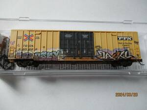 Micro-Trains # 12344015 TTX Weathered 60' Rib Side High-Cube # 665898. N-Scale 海外 即決