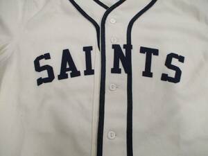 Saints Jersey Ebbets Field Flannel Vintage Athletic Genuine Wool Size L RAYS 海外 即決