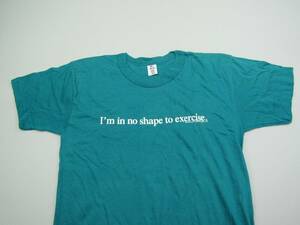 VTG Im in no Shape to Exercise T-Shirt Adult L 42-44 1980s Retro Funny Novelty 海外 即決