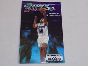 Charlotte Hornets The Buzz Game Program Nov 19 1997 Portland Blazers Dell Curry 海外 即決