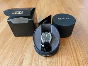 Citizen Eco Drive Black Dial Black Leather Men's Watch Corso AU1040-08E 海外 即決