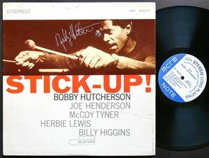 BOBBY HUTCHERSON Stick-Up! LP BLUE NOTE BST 84244 US 1968 LIBERTY AUTOGRAPHED 海外 即決
