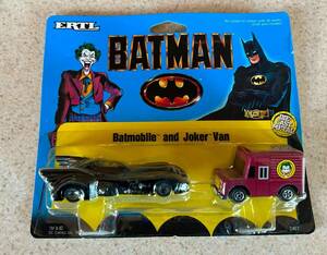 BATMAN (1989 ERTL Die Cast) - Batmobile And Joker Van 2 Pack - On Card 海外 即決