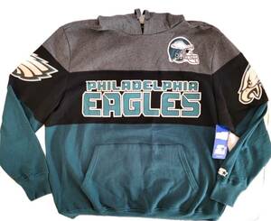 Philadelphia Eagles Football Gray and Green Pullover Hoodie Size 2XL 海外 即決