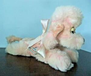 vintage CRAGSTAN JAPAN MUSICAL SLEEPY Pink POODLE WINDUP TOY WORKS 海外 即決