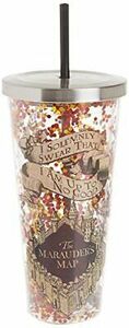 - Harry Potter Tumbler - Solemnly Swear Glitter Cup with Straw - 20 oz - Acry... 海外 即決