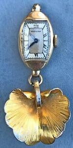 Vintage HAMILTON women’s brooch watch 10K GF working condition 海外 即決