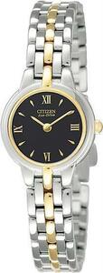 Citizen Eco-Drive EW9334-52E Silhouette Two Tone Ladies Watch NEW $265 海外 即決