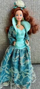 Emerald Elegance Barbie Doll Red Hair Special Edition 1994 Mattel #12322 w Ring 海外 即決