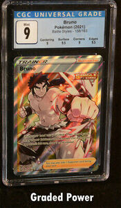 ポケモン Battle Styles Bruno CGC 9 QUAD++ FULL ART HOLO (9162) 158/163 海外 即決