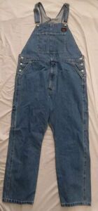 Levi's Red Tab Stone Wash Denim Overalls Bib Carpenter Cotton Blue Mens Size XL 海外 即決