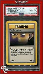 Team Rocket 73 The Boss's Way 1st Edition PSA 8 海外 即決