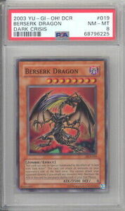 PSA 8 - Yu-Gi-Oh Card - DCR-019 - BERSERK DRAGON (super rare holo) - NM-MT 海外 即決