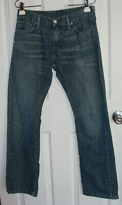 Levis 514 Blue Jeans 30x32 100% Cotton Great Fade Lines Straight Fit Act. 30x31 海外 即決