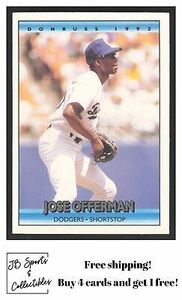 1992 Donruss Jose Offerman #721 Los Angeles Dodgers 海外 即決
