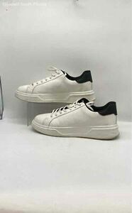 Zara メンズ White Black レザー Low Top Round Toe Lace-Up Sneaker Shoes Size EU 45 海外 即決