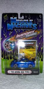funline muscle machines 1/64 Import Tuner Series Blue 02 Acura RSX Type S Model# 海外 即決