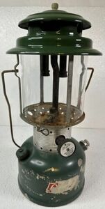 Vintage Coleman 220F 228F Double Mantel Lantern Original Pyrex Glass (c) 1966 海外 即決