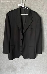 Bernini Beverly Hills Mens Black Long Sleeve Three-Button Blazer Jacket Size 54R 海外 即決