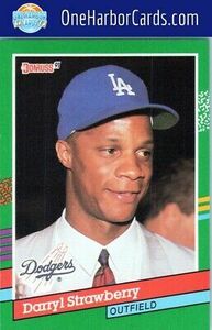 1991 Donruss Los Angeles Dodgers #696a Darryl Strawberry 海外 即決