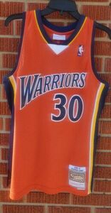 Golden State Warriors Stephen Curry 30 Mens Mitchell & Ness Rookie Jersey sz M 海外 即決