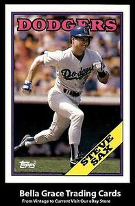 1988 Topps Steve Sax #305 Los Angeles Dodgers "corners soft MLB Baseball 海外 即決