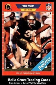 1989 Pro Set Frank Stams #528 Los Angeles Rams Rookie NFL Football 海外 即決