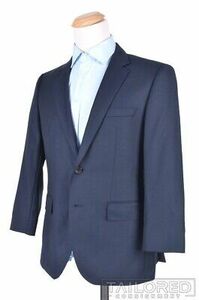 HUGO BOSS Current Solid Blue 100% Wool Mens Blazer Sport Coat Jacket - 38 S 海外 即決