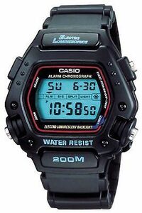 Casio Men's Classic Quartz Digital Black Resin Strap 45mm Watch DW290-1V 海外 即決