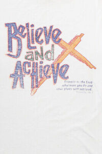 Vintage 'Believe and Achieve' T-Shirt (1990s) 海外 即決