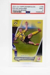 ERLING HAALAND 2021-22 Flagship Bundesliga Gold Sensational Goal 35/50 PSA 9 海外 即決