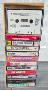 (Lot of 12) Rock/Country Cassette Tapes John Lennon~Bob Marley~Eagles~Monkeys +8 海外 即決