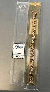 Speidel XO Gold Tone Ladies Stainless Steel Hook Clasp Watch Band 676/30 12mm 海外 即決