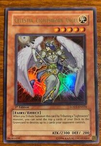 Konami Yu Gi Oh 1st Edition Foil Celestia Lightsworn Angel #LODT-EN024 海外 即決