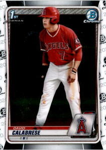 2020 Bowman Draft #BD-103 David Calabrese Chrome Los Angeles Angels 海外 即決