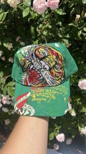 Vintage cap Ed Hardy tiger big logo multicolor. 海外 即決