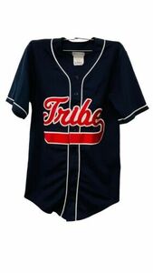 MLB CLEVELAND INDIANS "TRIBE" NAVY BLUE JERSEY SIZE L 海外 即決