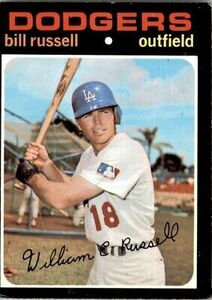 1971 TOPPS BILL RUSSELL LOS ANGELES DODGERS #226 EXMT-NM 海外 即決