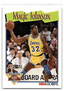 1991-92 Hoops #316 Magic Johnson Los Angeles Lakers 1Q 海外 即決