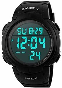 Relojes de Hombre Casio Reloj De Cuarzo Para Casual Vestir Black LED Sport Watch 海外 即決