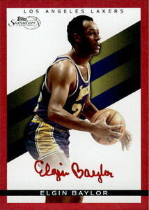 2008 TOPPS SIGNATURE ELGIN BAYLOR TS-EB FACSIMILE RED 293/869 LOS ANGELES LAKERS 海外 即決