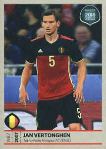 2017 Panini Road to FIFA World Cup Russia Stickers #3 Jan Vertonghen 海外 即決