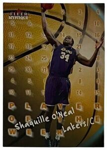 2000 Fleer Mystique Player of the Week #5PW Shaquille O'Neal Los Angeles Lakers 海外 即決